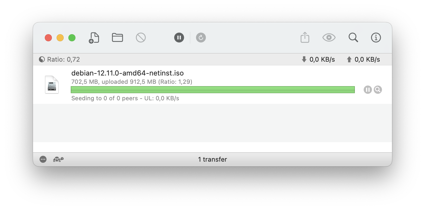 Transmission main window